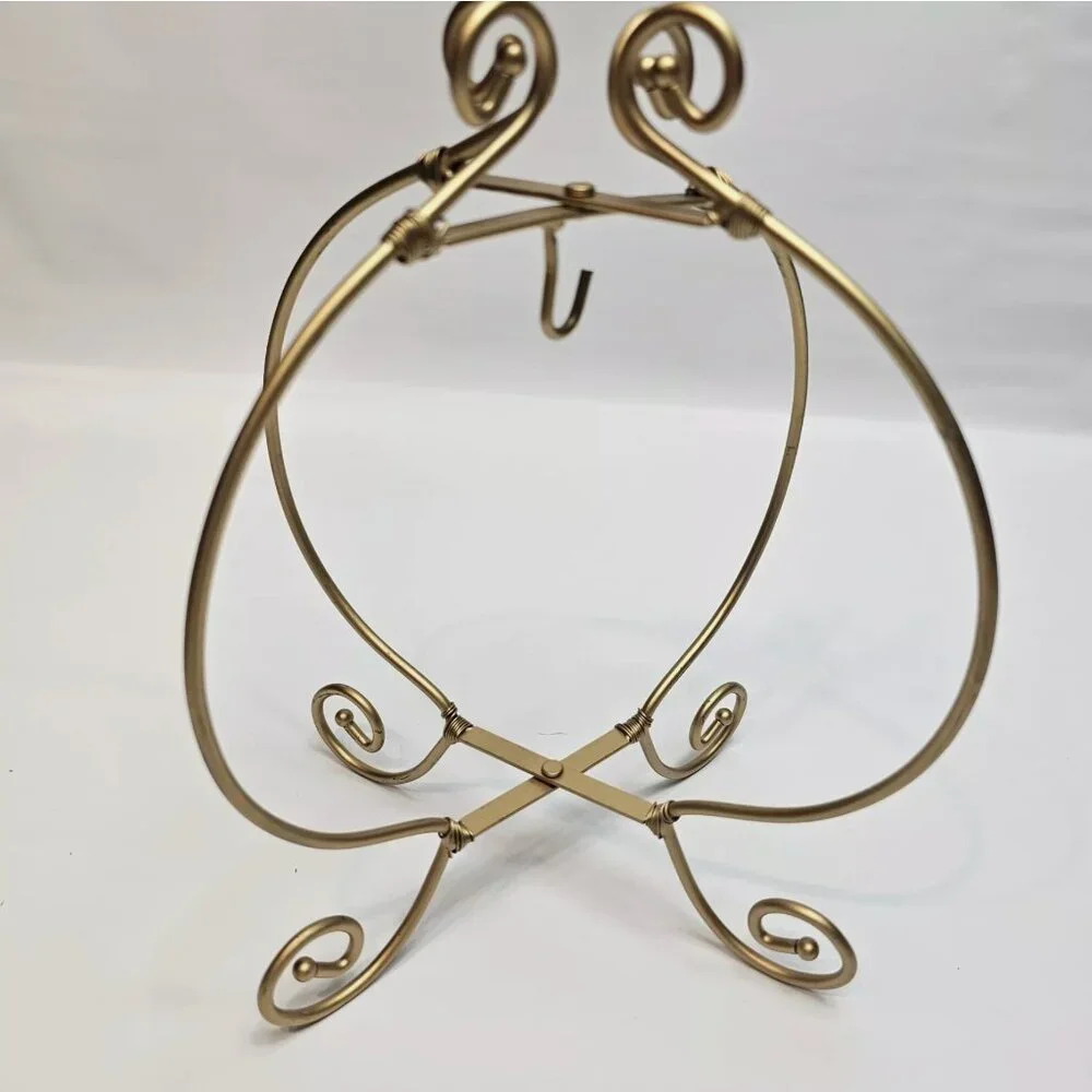 Pier 1 Imports - Christmas Ornament‎ Display Holder - Foldable Gold Tone